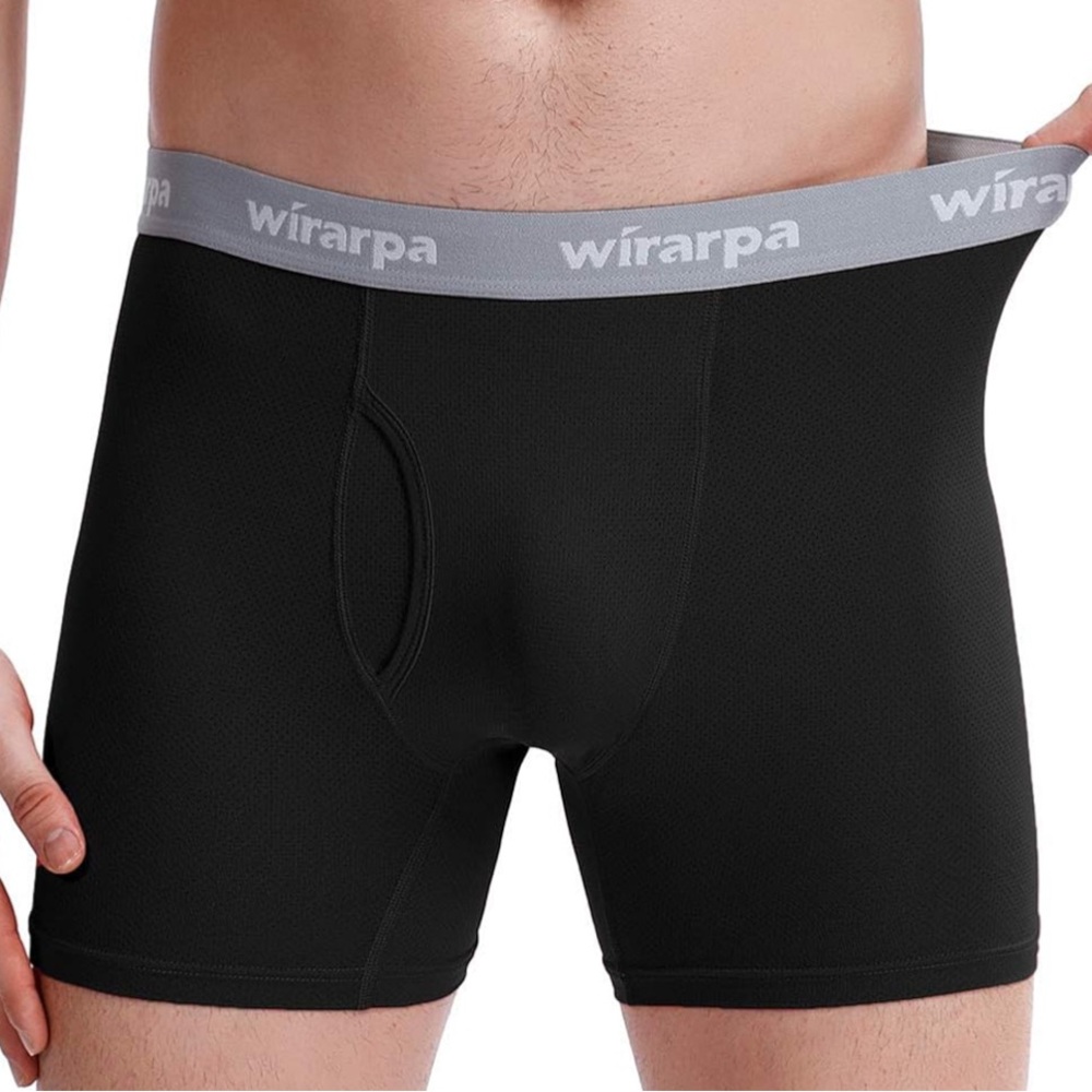 Wirarpa Men's Black Boxer Briefs Underwear Activewear Athleisure Gym Size M